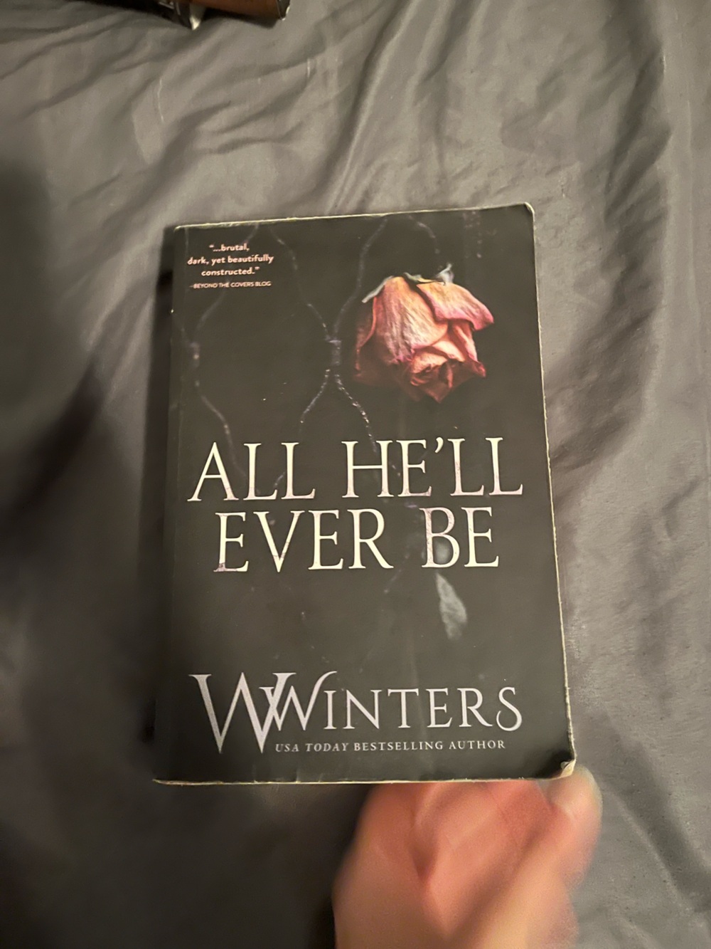 All He'll Ever Be Paperback Book - Dark Cover with Rose